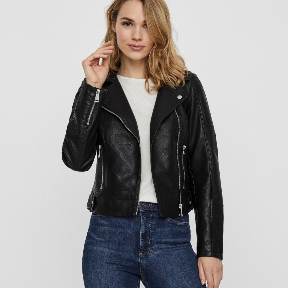 Vera Moda Faux Leather Moto Jacket